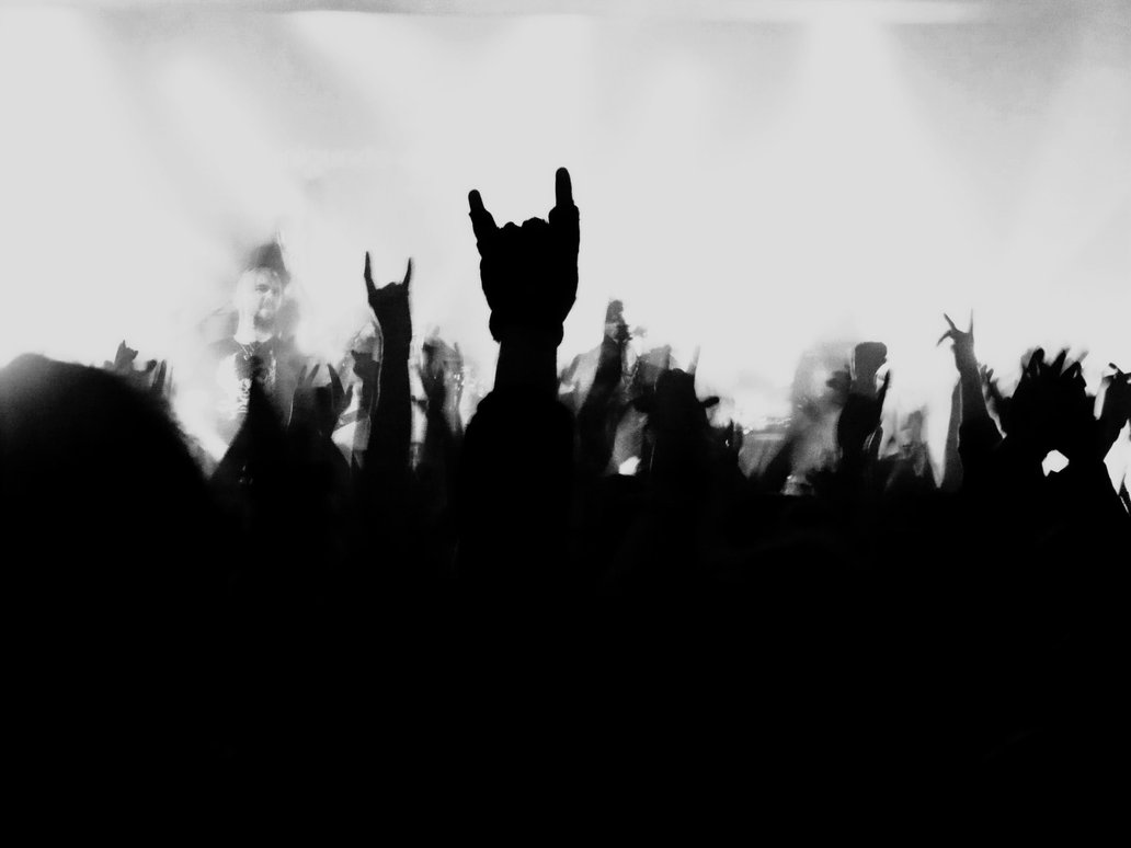 Metalheads headbangers a members of heavy metal subculture